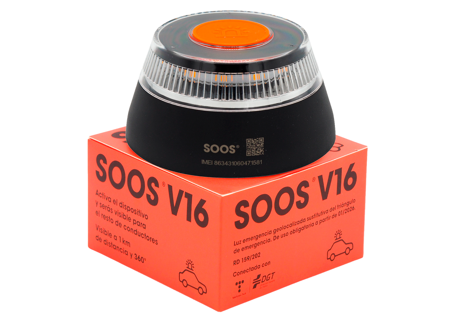 Baliza v16 Homologada y Conectada a la DGT - SOOS V16